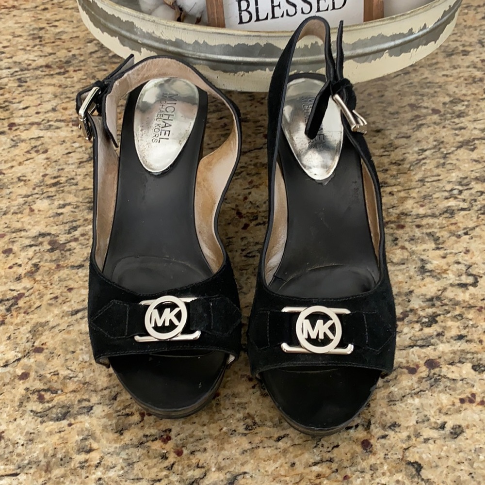 Michael Kors black wedges